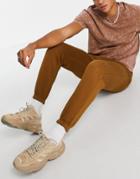 Jack & Jones Originals Cuffed Sweatpants In Tan-brown