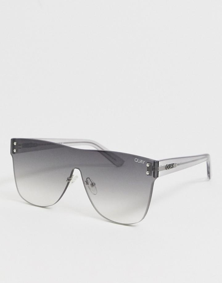 Quay Australia Phantom Square Sunglasses In Black - Black