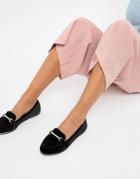 Asos Design Maderia Flat Shoes - Black