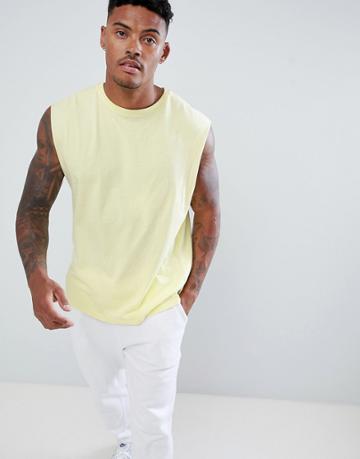 Bershka Join Life Tank In Yellow - Yellow