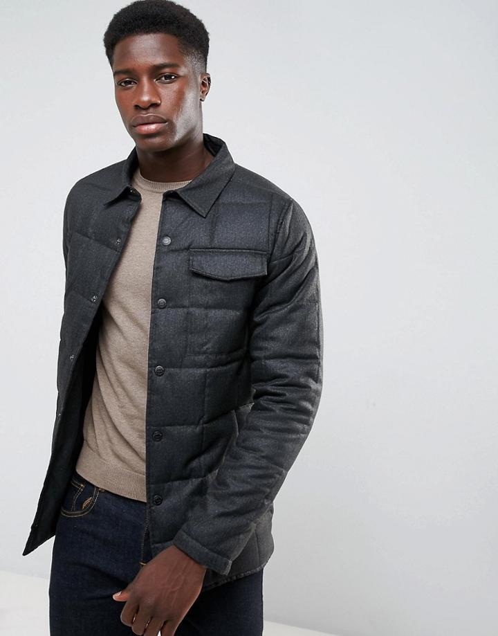 Threadbare Quilted Lightweight Jacket - Gray