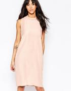 Minimum Sleeveless High Neck Pencil Dress - Misty Rose