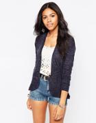 B.young Pays Lightweight Cardigan In Navy - Parisian Night