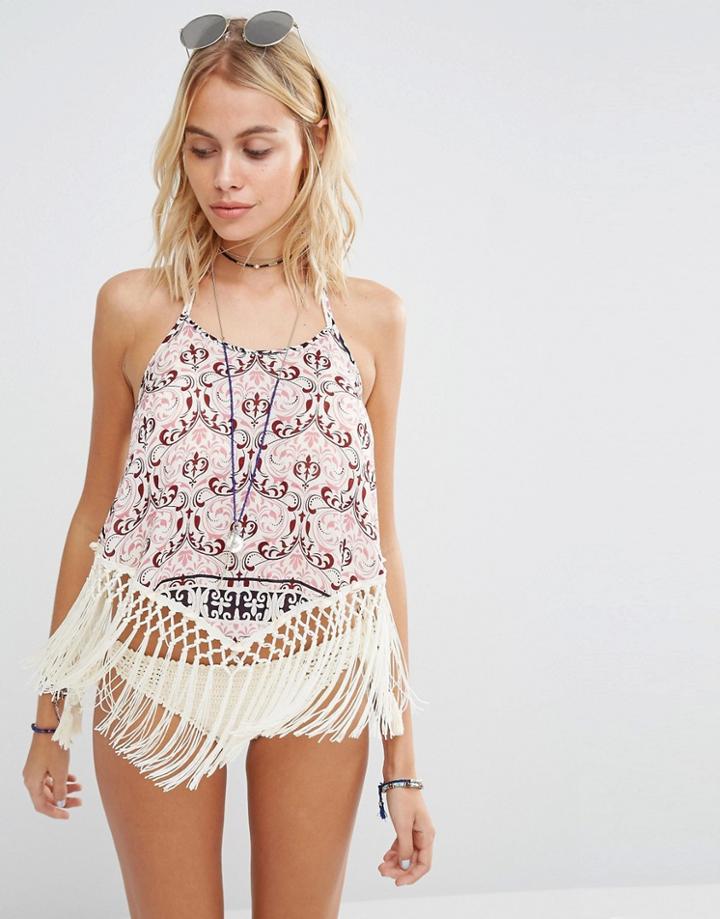 Surf Gypsy Floral & Crochet Beach Top