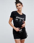 Moschino 'sleepy' T-shirt - Black
