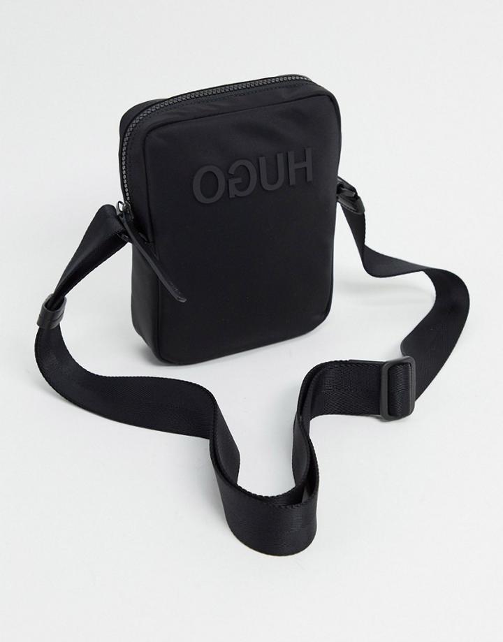 Hugo Record Large Logo X Body Bag In Black