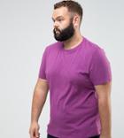 Asos Plus Muscle Fit T-shirt With Crew Neck In Purple - Purple