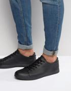 Asos Design Vegan Trainers In Black With Toe Cap - Black