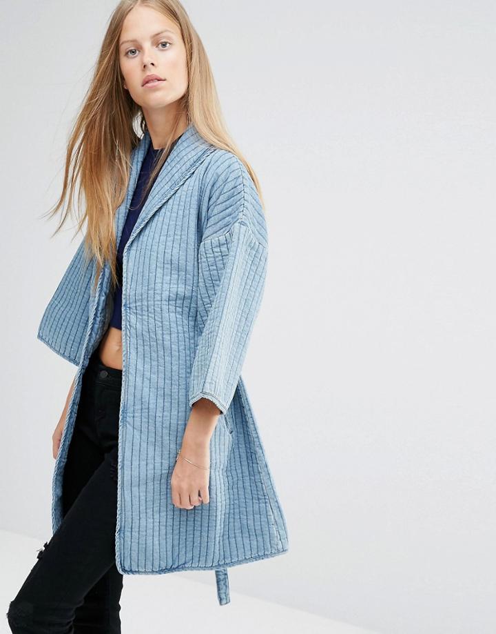 Ganni Denim Kimono Style Jacket - Denim