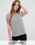 Asos Petite Crew Neck T-shirt In Stripe - Multi