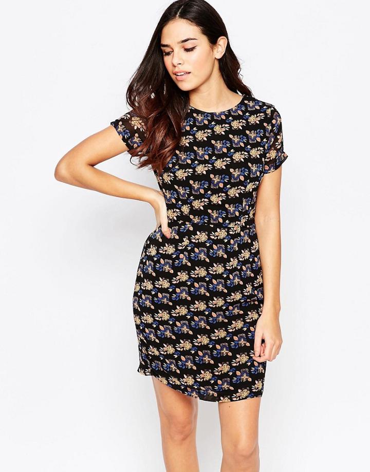 Poppy Lux Odette Shift Dress In Floral Print