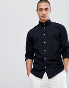 Selected Homme Slim Fit Shirt In Soft Cotton - Black