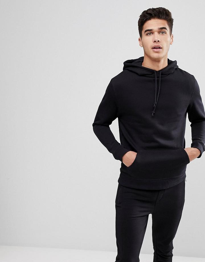 Stradivarius Hoodie In Black - Black