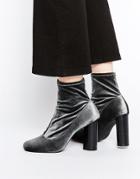 Senso Sonia Ii Velvet Stretch Heeled Ankle Boots - Graphite