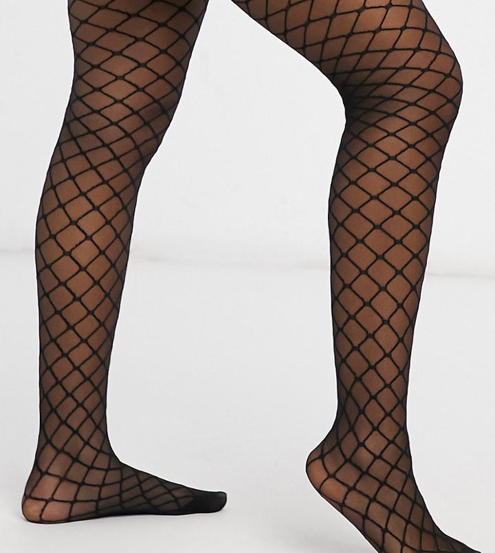 Asos Design Maternity 30 Denier Monogram Tights In Black
