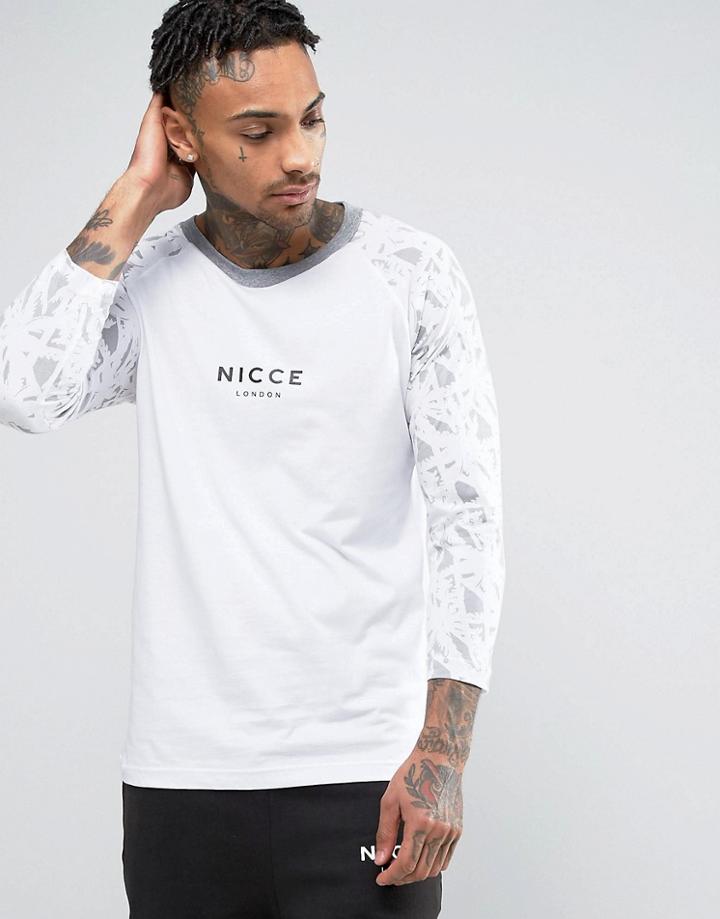 Nicce Tropical Print Raglan Long Sleeve Top - Multi