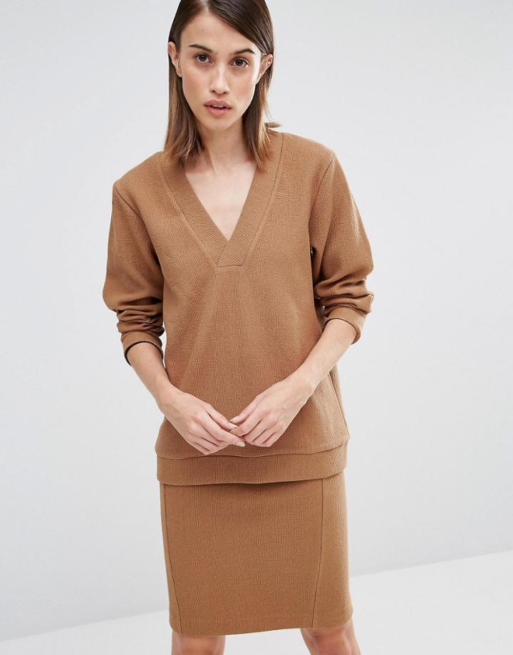 Selected Miru Long Sleeve Sweater - Tan