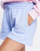 Envii Organic Cotton Tansy Jersey Shorts In Pale Blue-blues