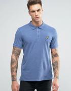 Lyle & Scott Pique Polo Eagle Logo Blue Marl - Blue