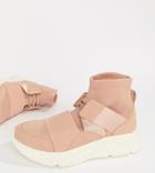 Asos Design Delphina Hi Top Sneakers - Beige