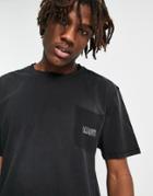 Allsaints Ayers Faded Patch T-shirt In Black