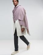 Asos Woven Blanket Scarf In Purple Marl - Purple