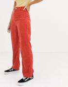 Daisy Street High Waist Pants In Cord-orange