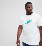 New Era Plus Nfl Miami Dolphins T-shirt In White - White