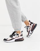 Nike Pink And Black Air Max 270 React Sneakers-white