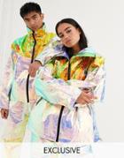 Reclaimed Vintage Unisex Metallic Half Zip Foil Jacket