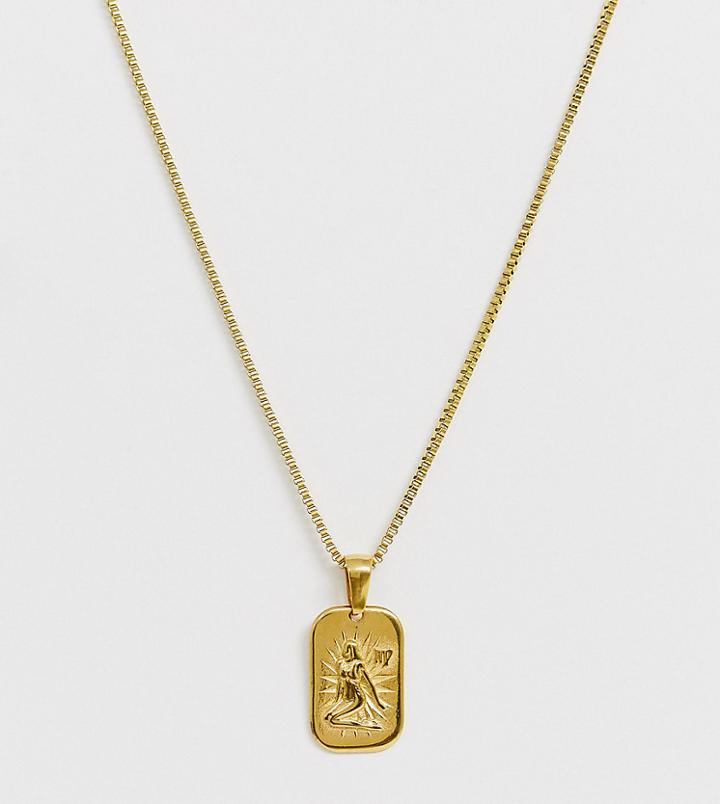 Image Gang Gold Filled Virgo Star Sign Pendant Necklace - Gold