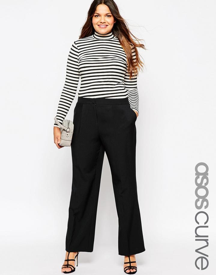 Asos Curve Ultimate Wide Leg Pant - Black