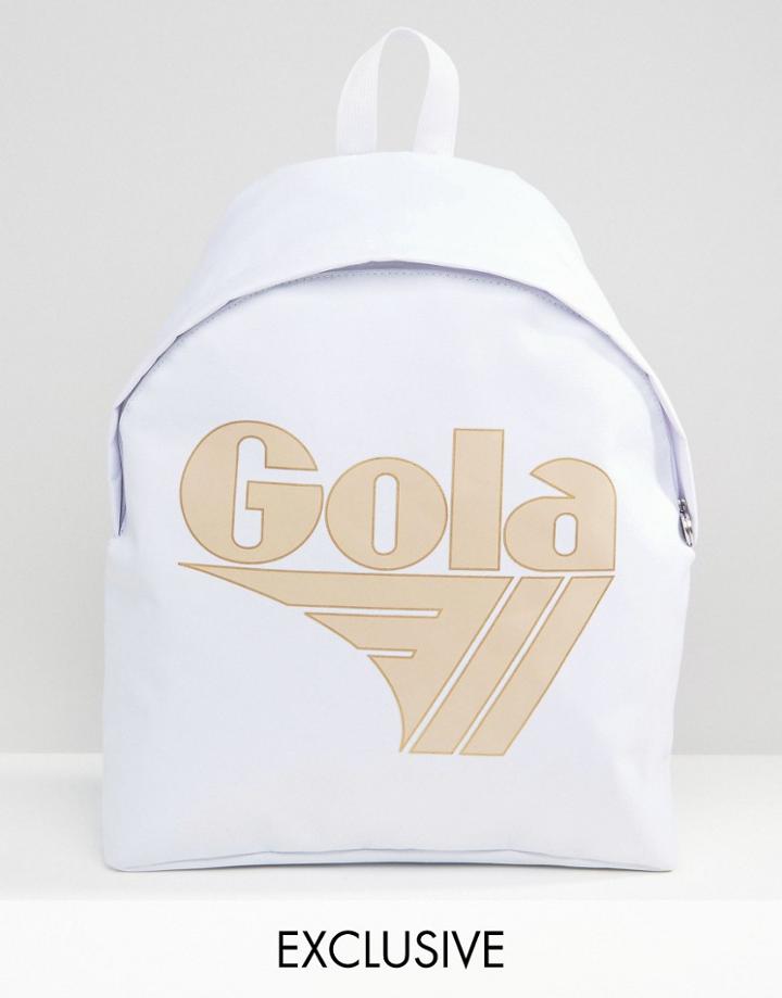 Gola Exclusive Classic Backpack In White And Nude - White