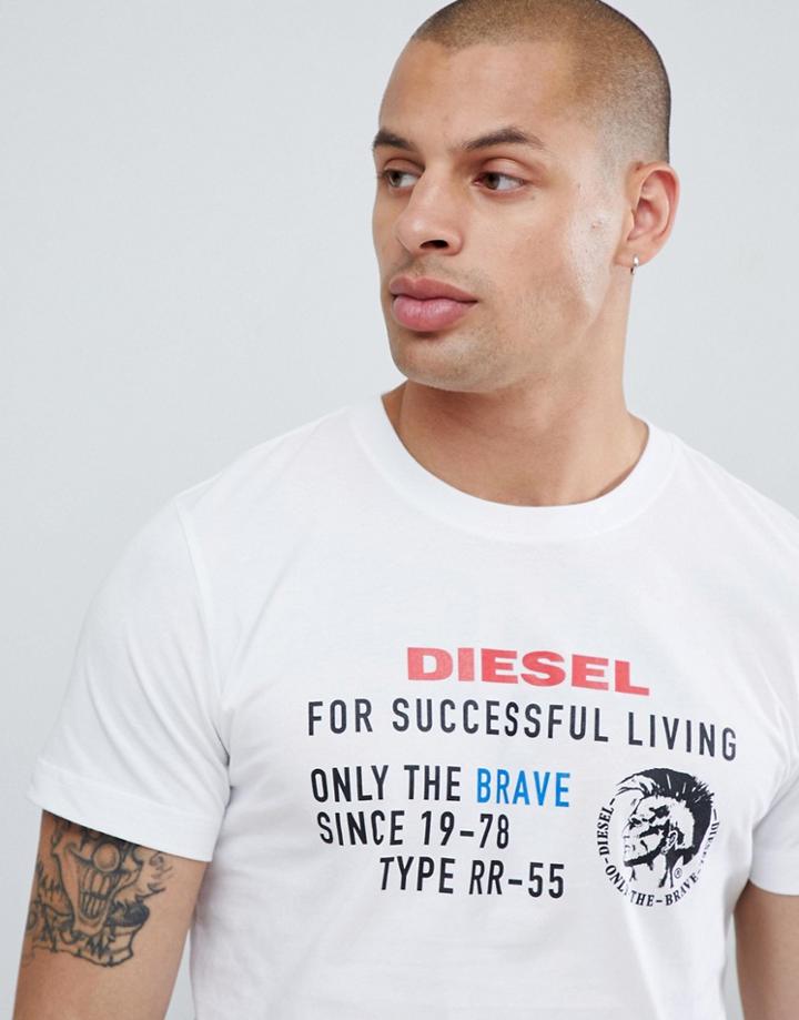 Diesel T-diego-xb Logo T-shirt - White