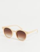 Aj Morgan Women's Round Sunglasses In Beige-neutral