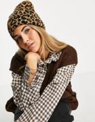 Vans Breakin' Curfew Ii Beanie In Leopard Spot-brown