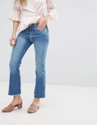 New Look Kick Flare Frayed Hem Jeans - Blue