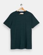 Topman Set Check T-shirt In Green