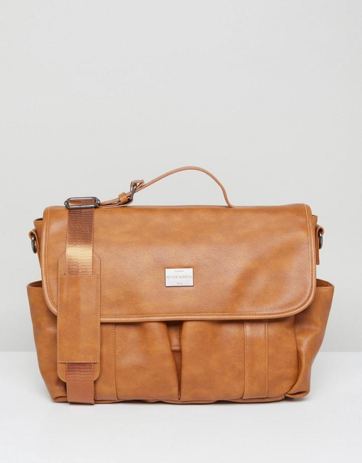 Peter Werth Verdon Vintage Messenger - Tan