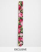 Reclaimed Vintage Floral Skinny Tie - Multi