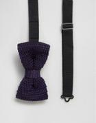 Feraud Knitted Bow Tie In Purple - Purple