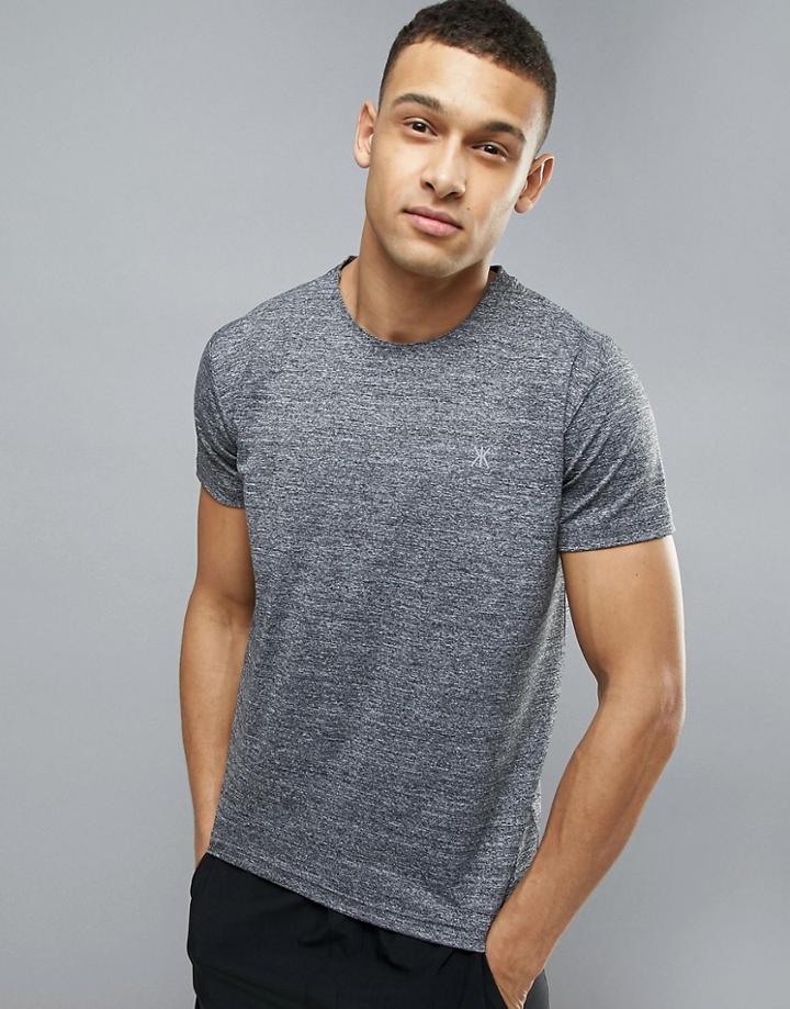 Ki5-a Neo Seamless T-shirt In Black Marl - Black