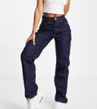 Asyou Straight Puddle Jeans In Indigo Wash-blues