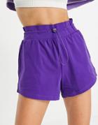 Chelsea Peers Lounge Shorts With Tie Waist In Purple