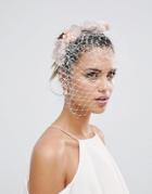 Vixen Flower Headband With Veil - Pink