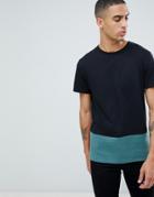 D-struct Quilted Cut And Sew T-shirt - Black