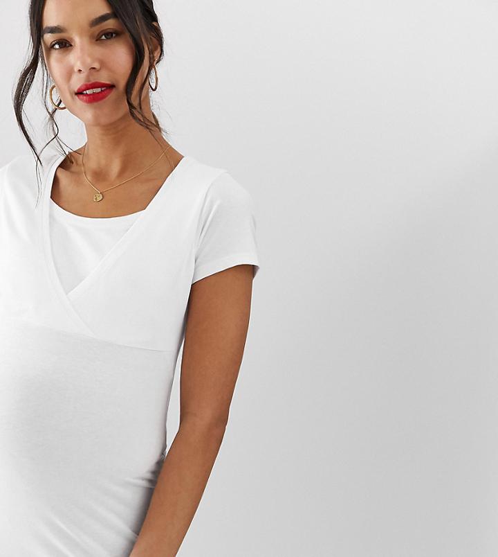 New Look Maternity Nursing Tee In White
