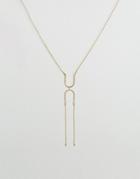 Asos Sleek Rope Chain Long Pendant Necklace - Gold