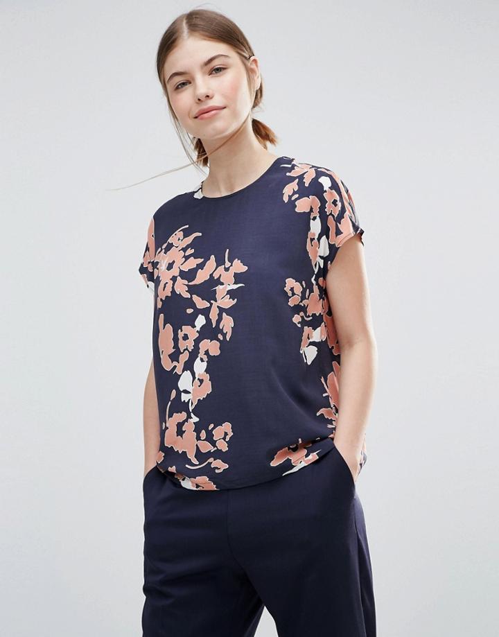 Just Female Floral T-shirt - Purple