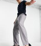 New Look Loose Fit Smart Pants In Gray-grey